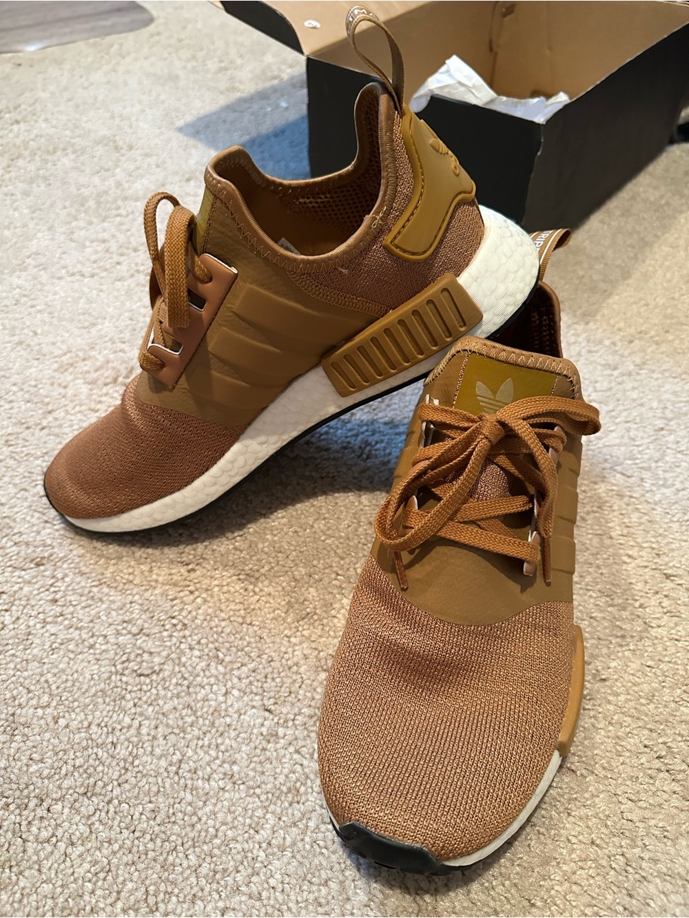 Adidas NMD_R1 Mustard Knit Sneakers